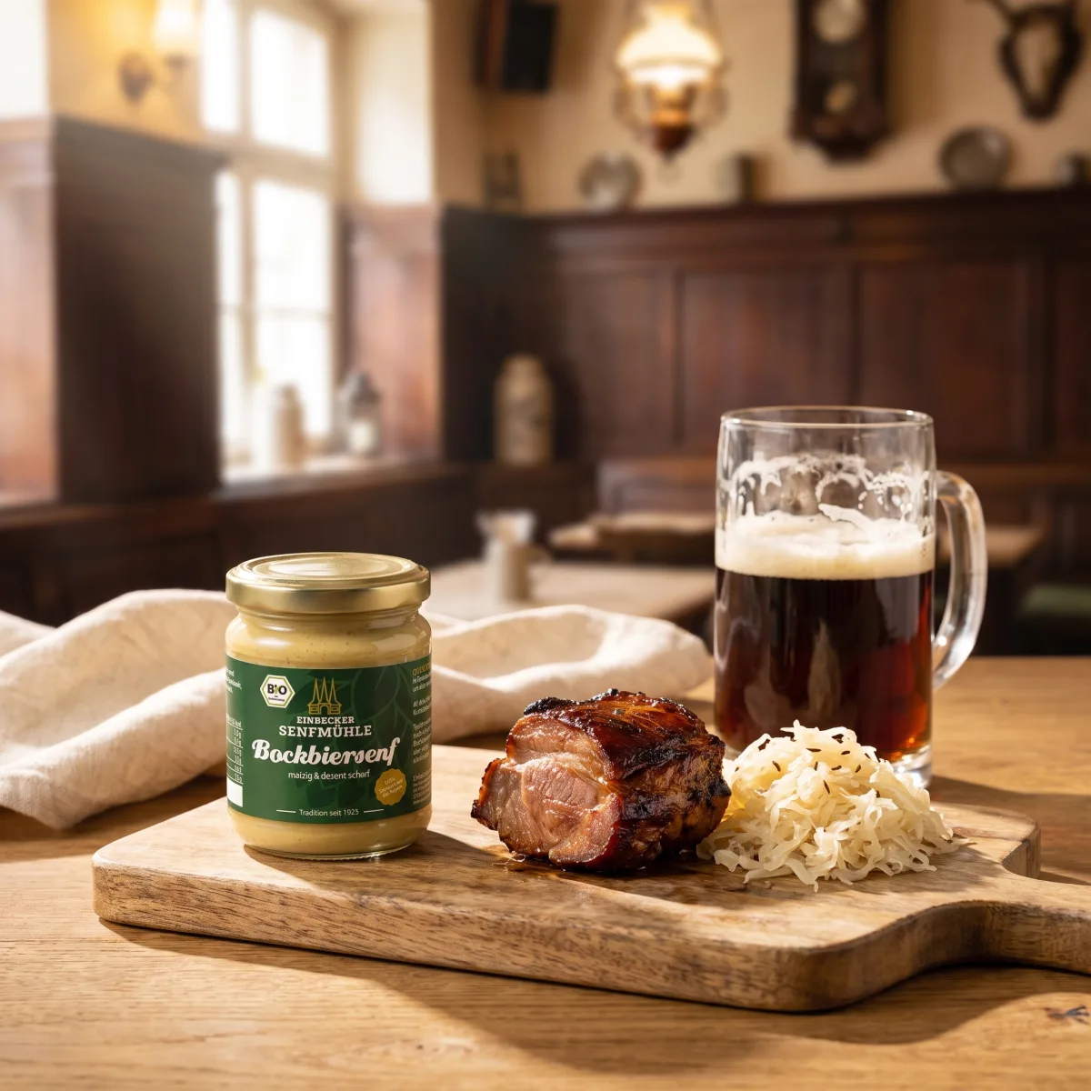 Bockbiersenf im Genuss