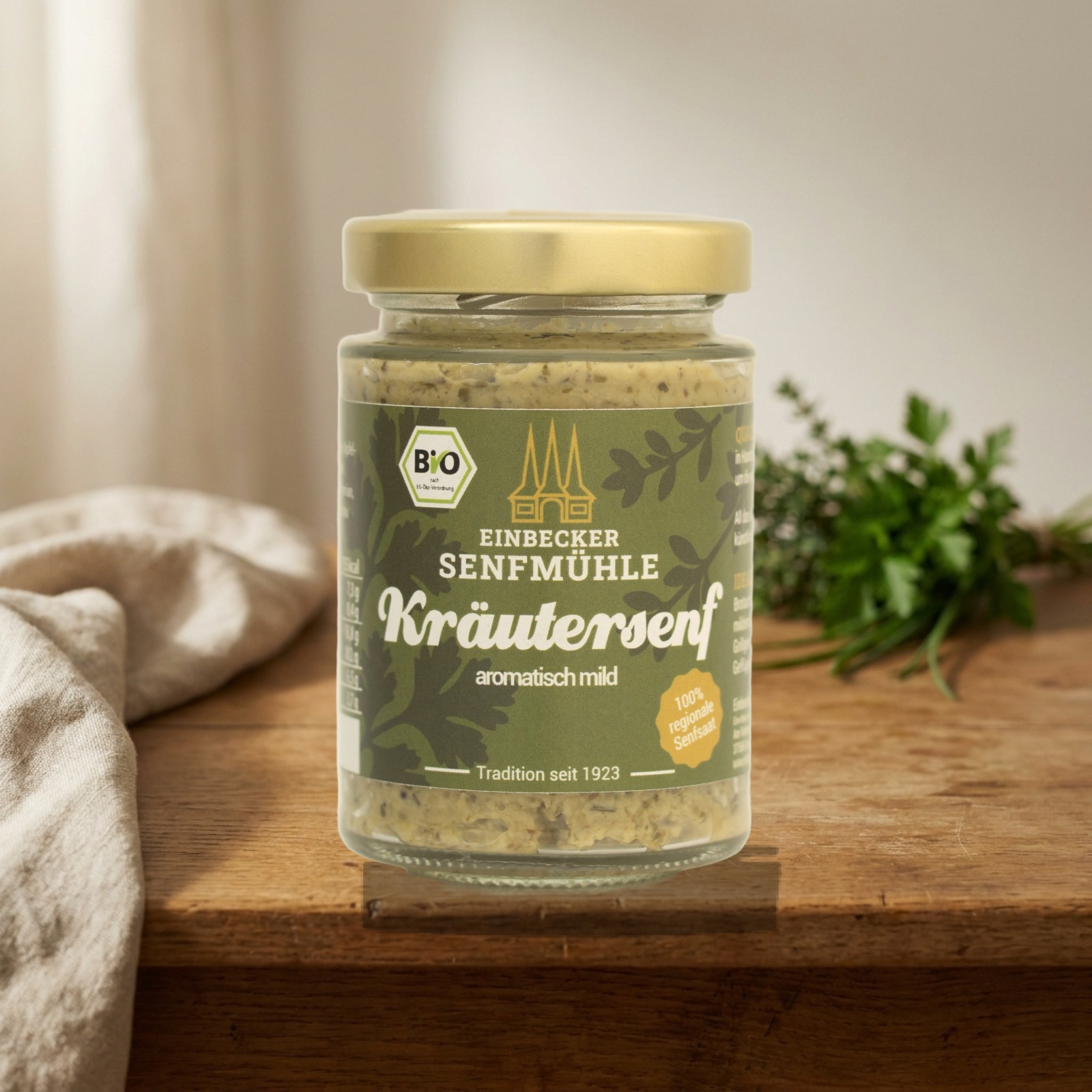 Kräutersenf 100 g-Glas – Ansicht 2