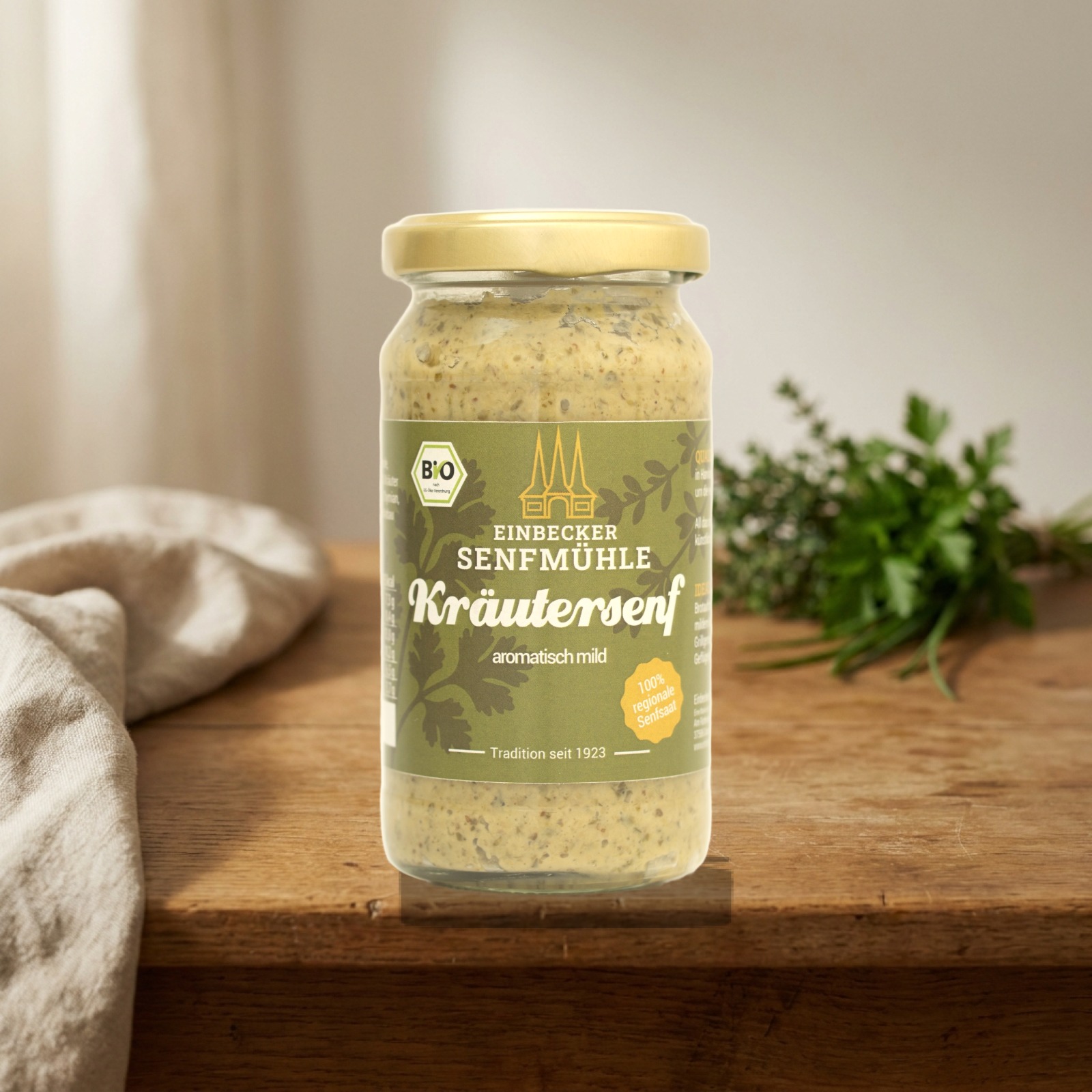 Kräutersenf 200 g-Glas – Ansicht 2